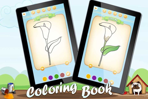 Coloring Book for Kids Flowers Free screenshot 3