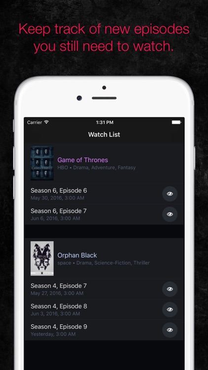 Episodes - Never miss TV show episodes again