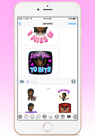 BlackEmoji - Emoji keyboard for cute Black girls screenshot 4