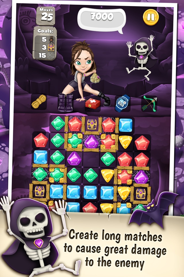 Jewel Mystery Deluxe Match 3: Find the Lost Diamond in the Crazy Color.s Adventure Mania screenshot 3