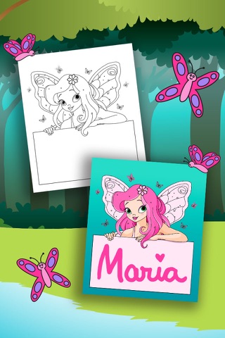 Fairy Coloring Book – Color and Paint Drawings of Fairies Educational Game for Kids Premium screenshot 3