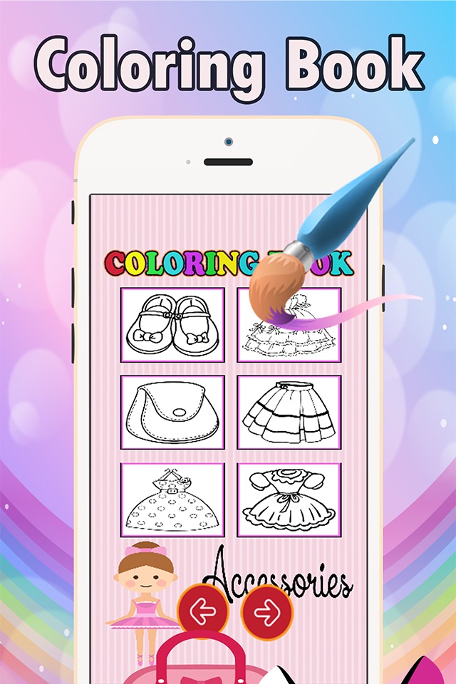 Girl Dress Up Coloring Book: fun with these coloring pages games free for kids screenshot 4