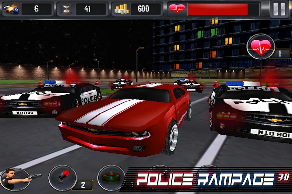 Police Rampage 3D Free ( Car Racing & Shooting Game ) screenshot 2
