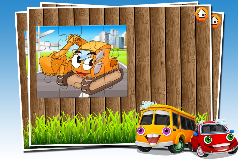 Car puzzle game - Learning for toddlers and children boys free educational with trucks and vehicles screenshot 3