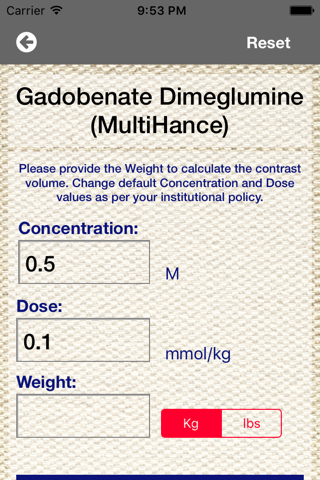 Gadolinium Calculator screenshot 2