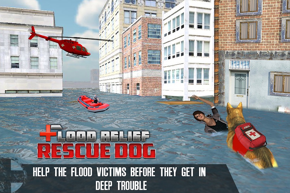 Flood Relief Rescue Dog : Save stuck people lives screenshot 3