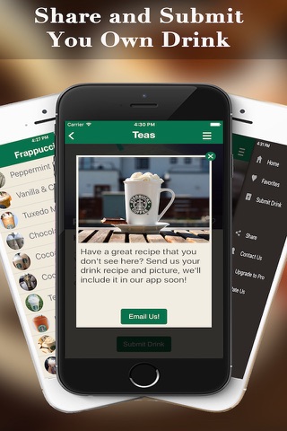 eXpresso Secret Menu for Starbucks - Coffee, Frappuccino, Macchiato, Tea, Cold & Hot Drinks Recipes screenshot 3