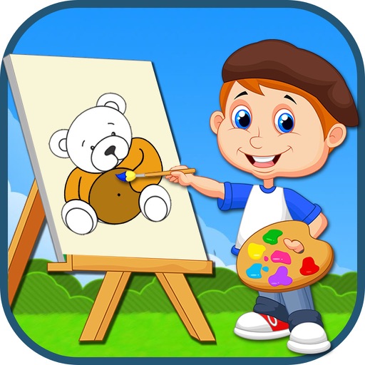 Cartoon Coloring Book - Free Coloring Book For Kids Icon