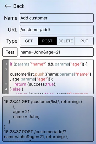 iMockREST screenshot 3