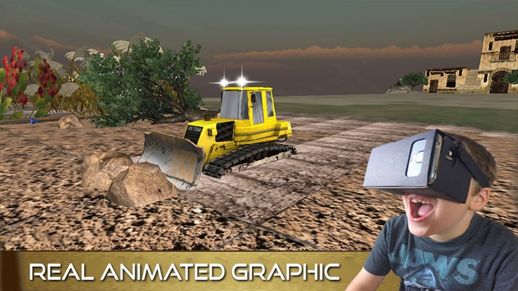 VR Town Construction Bulldozer Pro - 3d builder game