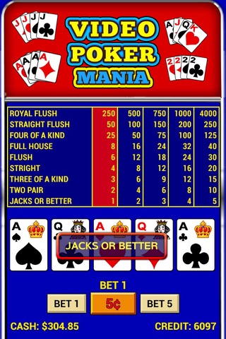 Video Poker Mania - FREE Classic Vegas Video Games screenshot 4