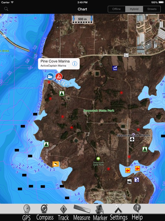 Hudson lake Nautical Chart Pro