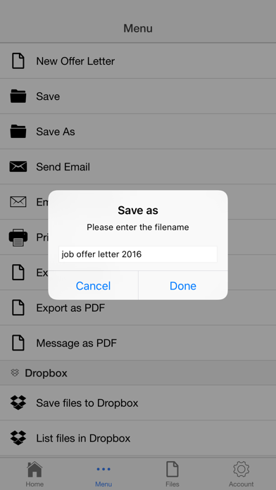 How to cancel & delete Job Offer Letter from iphone & ipad 4