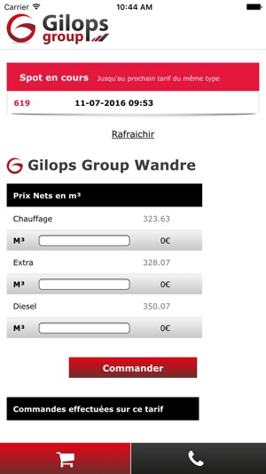 Gilops - Commande