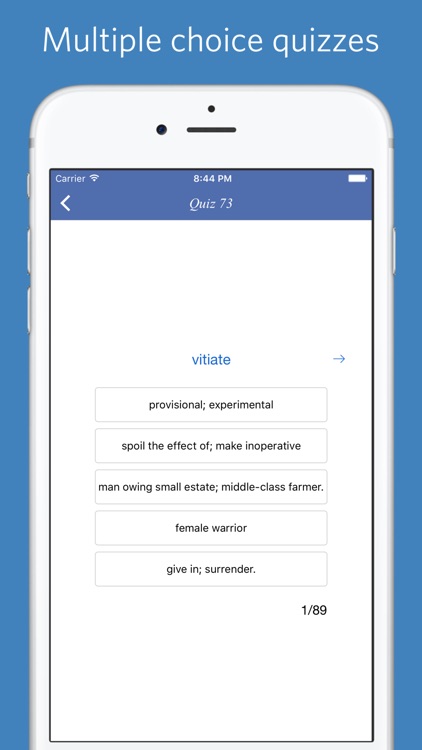 GRE word list - quiz, flashcard and match game screenshot-4