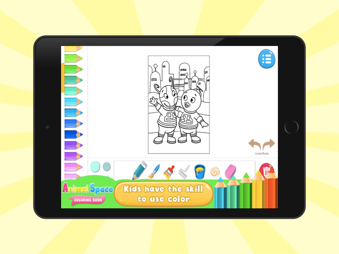 Coloring Book Animals Space