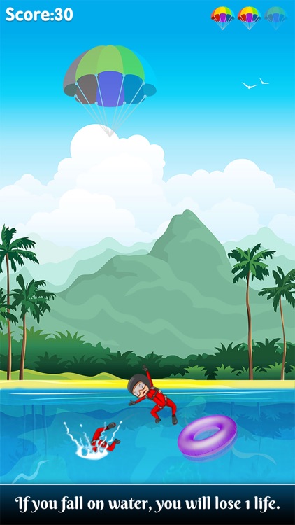 Parachute jump – A sky diving air stunt game