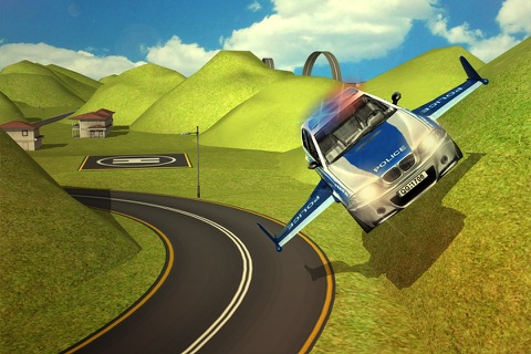 Flying Police Car Simulator 3d games screenshot 4