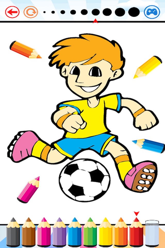 Soccer Football Coloring Book - Sport drawing and painting for kid free game good color HD screenshot 2