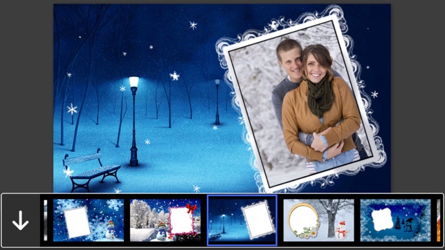 Snowfall Photo Frames - Creative Frames 