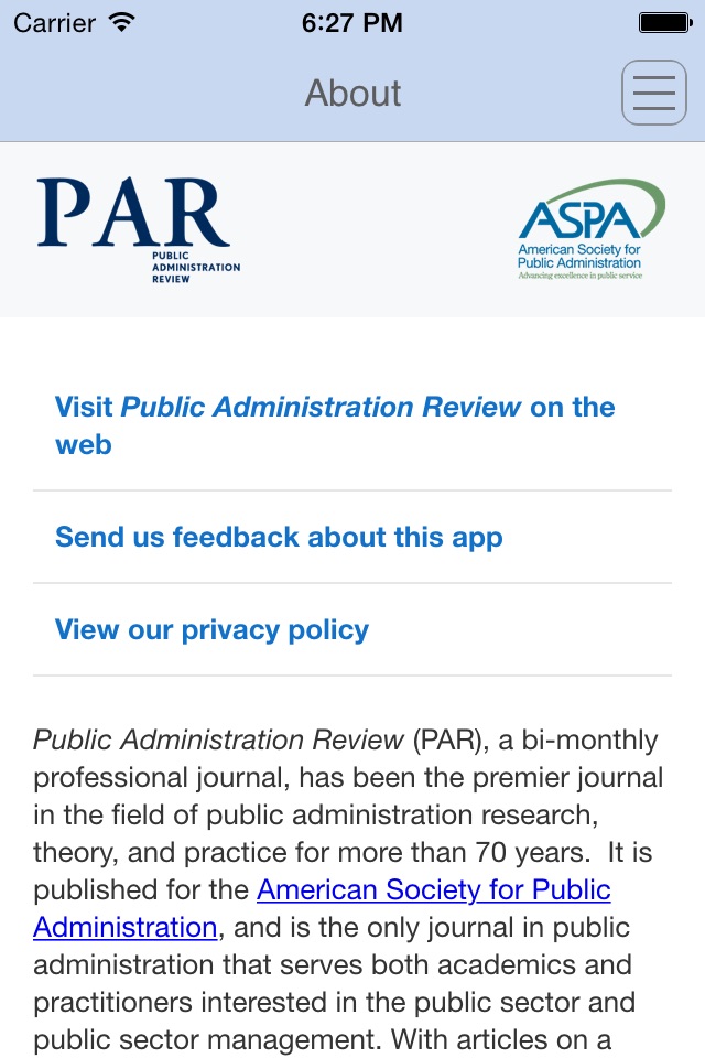Public Administration Review screenshot 2