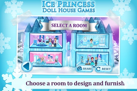 Ice Princess Doll House Games – Create and Decorate Your Play.Home Winter Castle for Kids screenshot 2