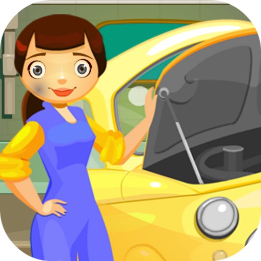 Auto Repair Stations - Busy Girl&、Car Wash Icon