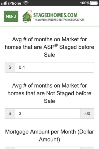 Home Staging Calculator screenshot 2