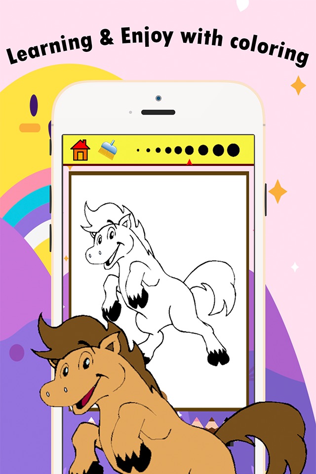 My Pony Coloring Book for children age 1-10: Games free for Learn to use finger while coloring with each coloring pages screenshot 4