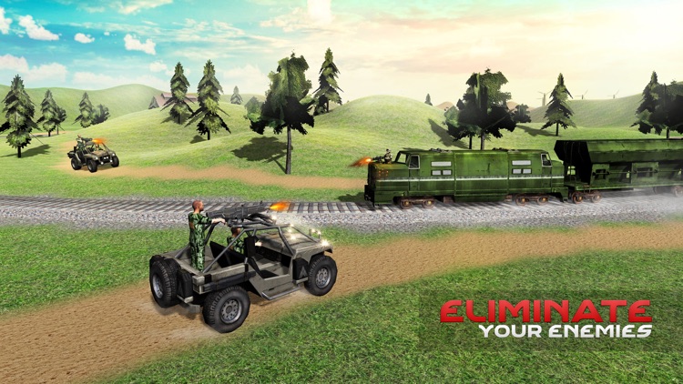 Gunship Train War –  A 3D Railroad Locomotive Counter Attack screenshot-3