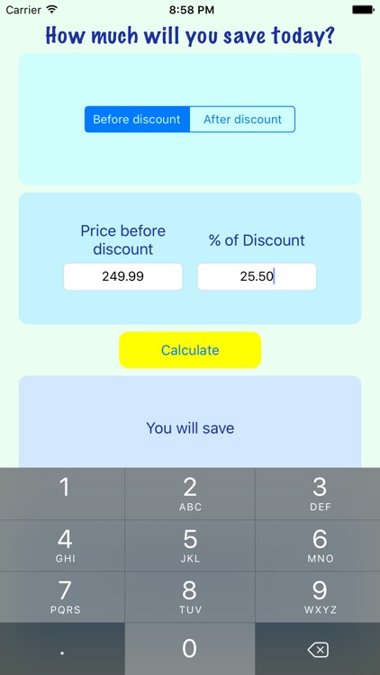 Sale Discount Calculator