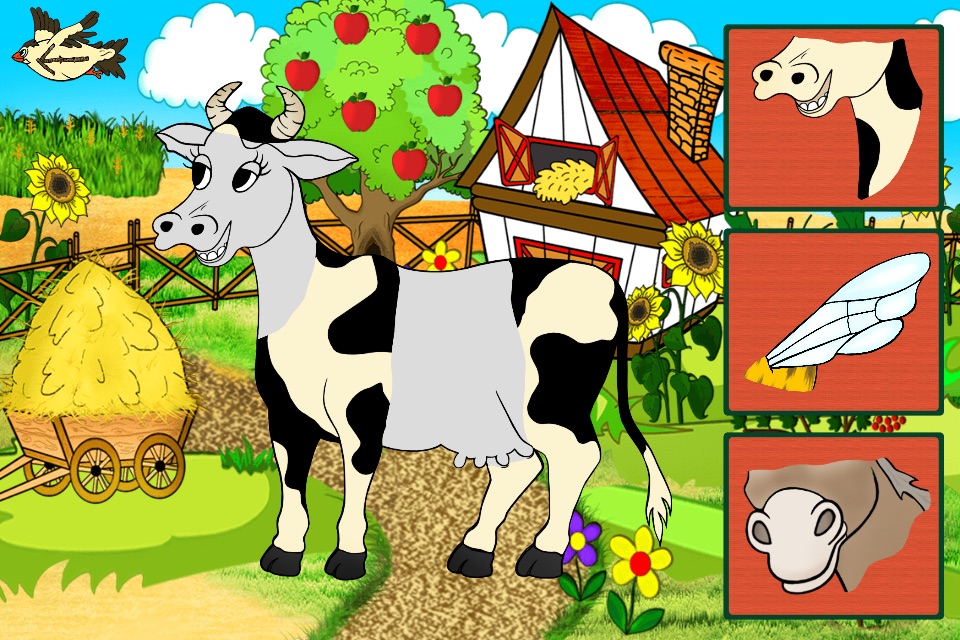 Веселі тварини - розвиваюча гра пазл для дітей screenshot 4