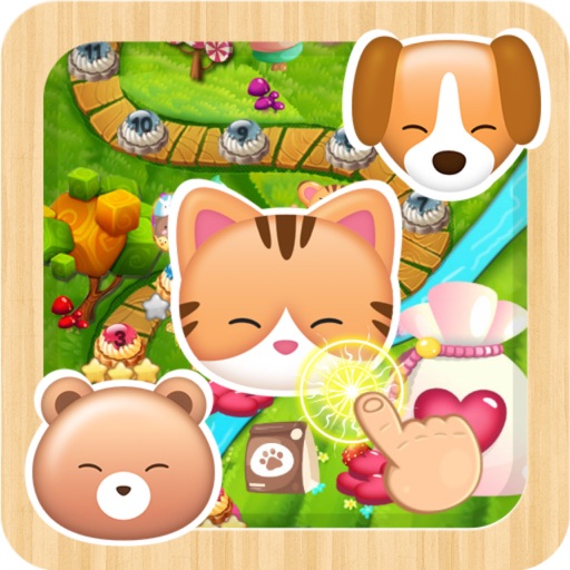 Animals sugar jelly cupcake splash match mania icon