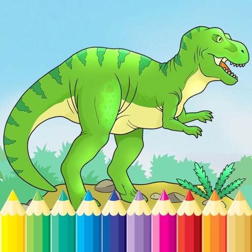 Dinosaur Dragon Coloring Book - Animal Drawing and Painting Game HD, All In 1 Dino Series Free For Kid icon