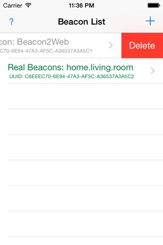 iBeacon2Web screenshot 2