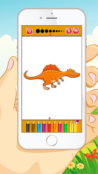 恐竜ぬりえ帳 - 子供と幼児の自由のための教育のぬりえゲームのおすすめ画像1