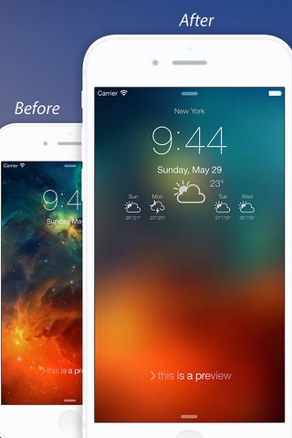 Weather Lock Screen - Customize your Lock Screen Backgrounds with Weather Forecast screenshot 2