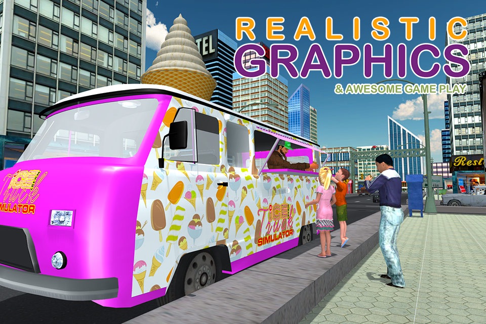 Ice Cream Truck Simulator – Crazy lorry driving & parking simulation game screenshot 2