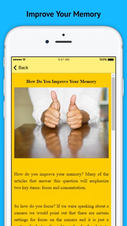 Improve Your Memory - Changing Your Behavior screenshot-3