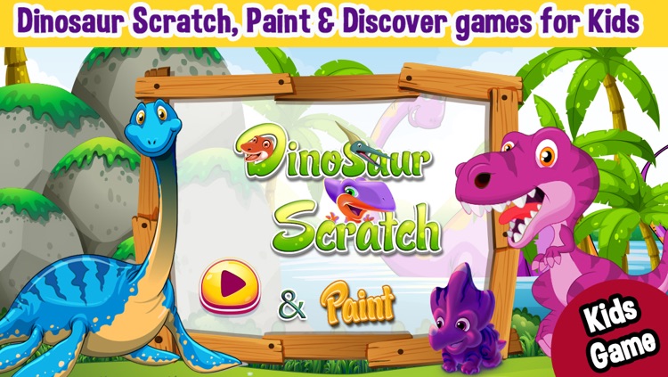 Dinosaurs Scratch & Paint Color Games