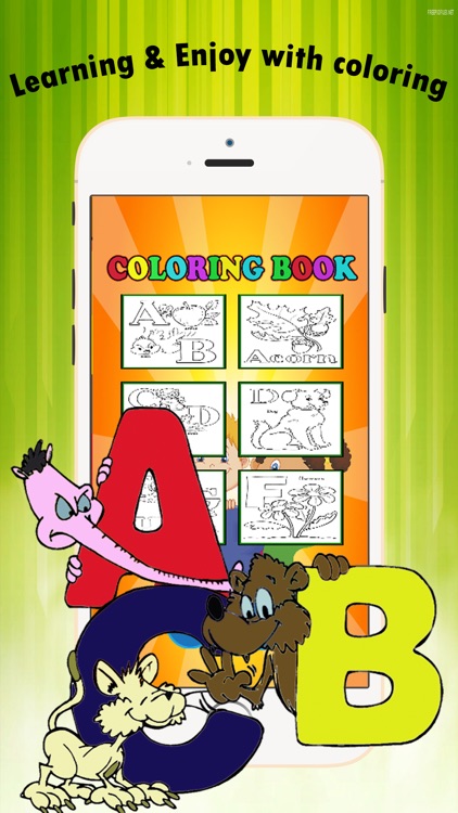 Alphabet A to Z Coloring Book for children age 1-6