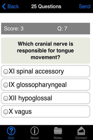 Learning Neurology Quiz screenshot 2