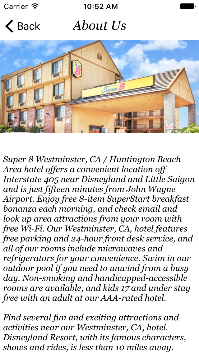 How to cancel & delete Super 8 Westminster CA/ Huntington Beach Area from iphone & ipad 2