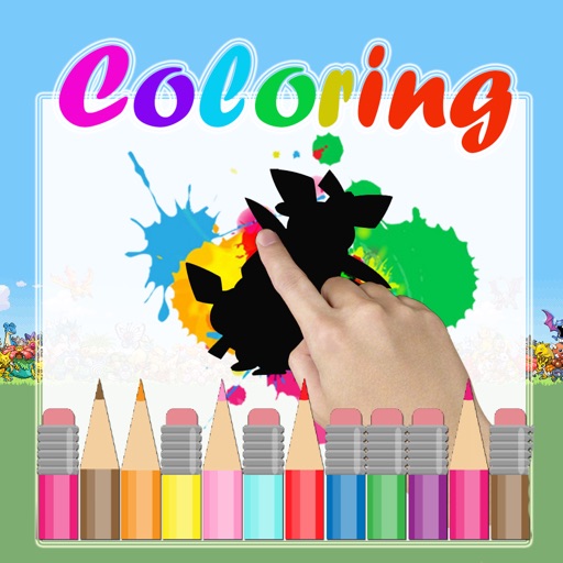 Paint Shadow Coloring Pages Kids Game for Pokemon Icon