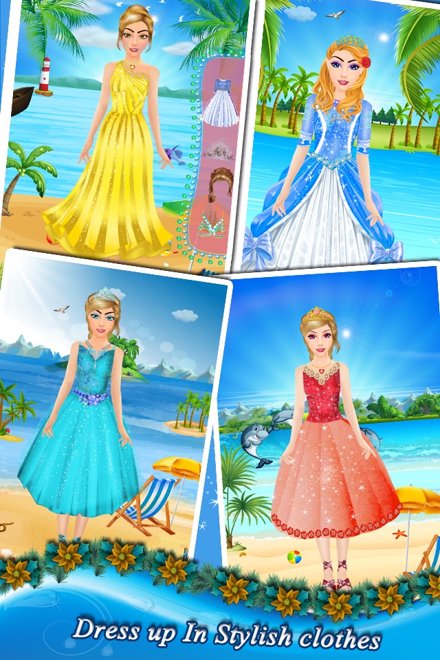 Princess Seaside Makeover Salon – Summer Fashion screenshot 3