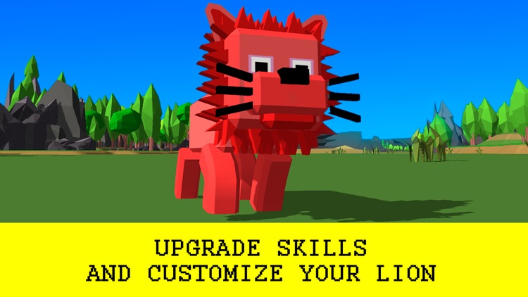 Cube Lion Survival Simulator Free screenshot-3
