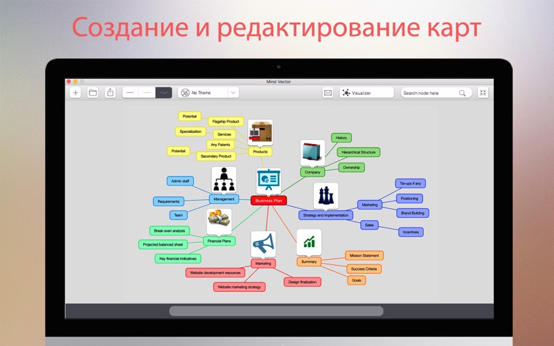 Скриншот из Mind Vector- Mind Mapping, Brainstorming & Visual Thinking