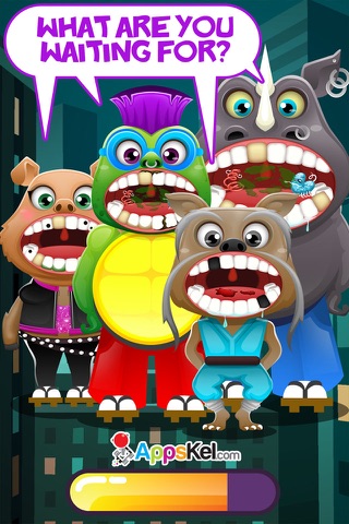 Crazy Little Mutant Animal Dentist – Ninja Tooth Games for Kids Free screenshot 4