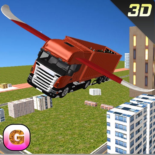 Flying Car Transporter Truck Simulator - Futuristic Transformer Truck Stunts icon
