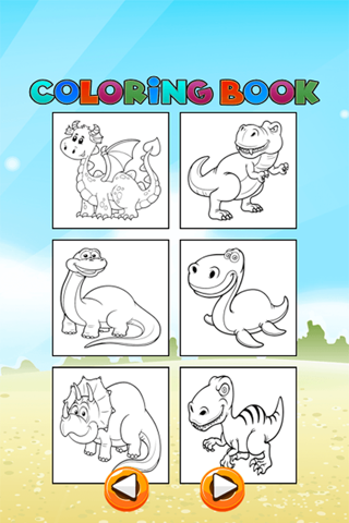 Dinosaurs Coloring Book - Dino Drawing Pages and Painting Educational Learning skill Games For Kid & Toddler screenshot 3